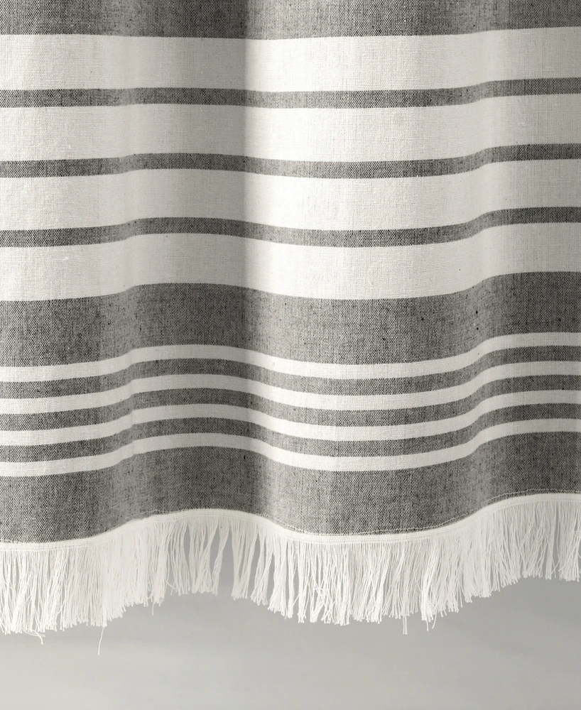 Lush Decor Nantucket Yarn Dyed Cotton Shower Curtain, 72" x