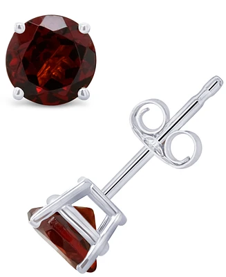 Garnet (1-1/5 ct. t.w.) Stud Earrings 14K White or Yellow Gold