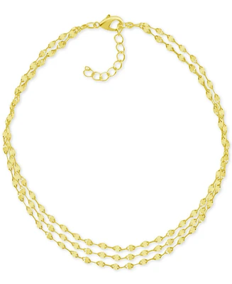 And Now This Three-Row Mirror Chain Anklet