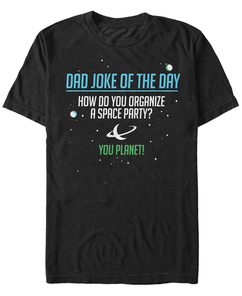 Fifth Sun Men's Dad Space Joke Short Sleeve Crew T-shirt