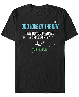 Fifth Sun Men's Dad Space Joke Short Sleeve Crew T-shirt