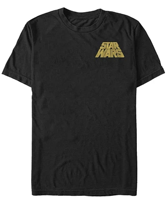 Fifth Sun Star Wars Men's Distressed Slant Logo Short Sleeve T-Shirt