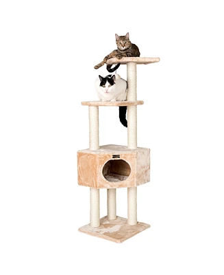 Armarkat 3 Tier Real Wood Cat Tree, Armarkat Scratch furniture A5201, Beige