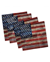 Ambesonne 4th of July Set of 4 Napkins, 12" x 12"