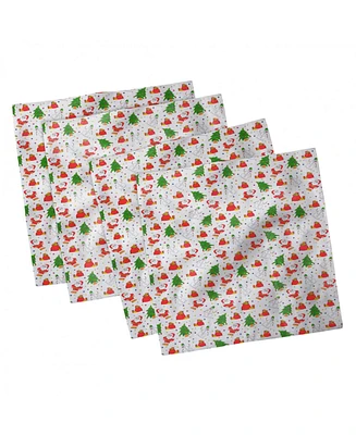 Ambesonne Christmas Set of 4 Napkins