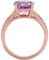 Pink Amethyst (2-1/2 ct. t.w.) & Diamond (1/10 ct. t.w.) in 14k Rose Gold