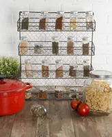 Design Imports Double Wide 4 Row Chicken Wire Spice Rack