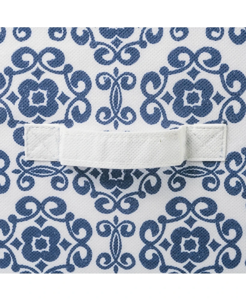 Design Imports Non-woven Polyester Cube Scroll Square Set of 2