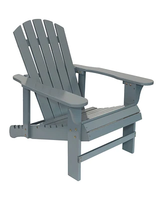 Outdoor Painted Fir Wood Lounge Backyard Patio Adirondack Chair with Adjustable Backrest
