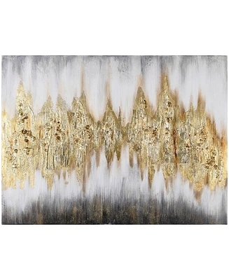 Empire Art Direct Gold Frequency Textured Metallic Hand Painted Wall Art by Martin Edwards, 30" x 40" x 1.5"