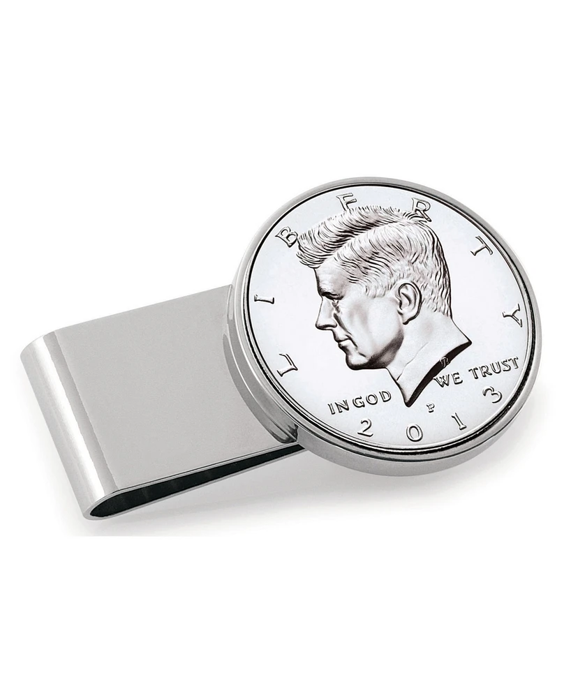 Men's American Coin Treasures Jfk Half Dollar Stainless Steel Coin Money Clip