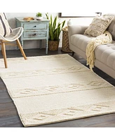 Surya Farmhouse Neutrals Fls- Cream 2'6" x 8' Runner Area Rug