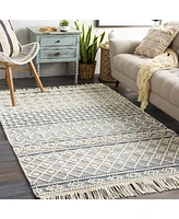 Closeout! Livabliss Farmhouse Tassels Fts-2304 Denim 8' x 10' Area Rug