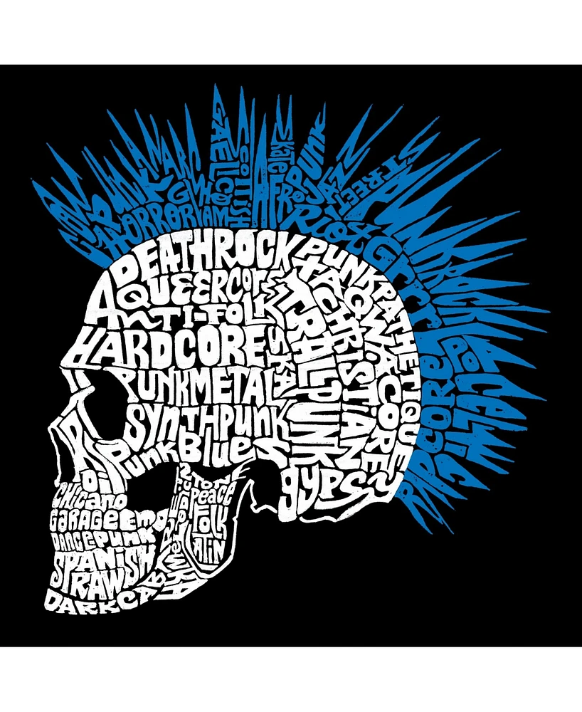 La Pop Art Men's Punk Mohawk Word Hooded Sweatshirt
