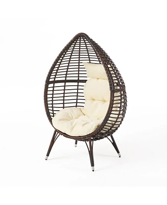 Noble House Cutter Teardrop Lounge Chair with Cushion