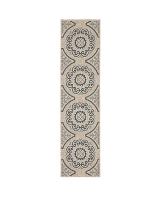 Oriental Weavers Latitude Gray 1'10" x 7'6" Runner Rug