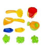 Hey Play Water Or Sand Sensory Table With Lid And Toys - Portable Covered Activity Playset For The Beach, Backyard Or Classroom