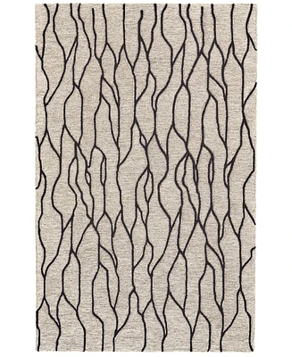 Feizy Enzo R8734 Black 5' x 8' Area Rug