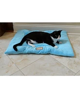 Armarkat M01CTL-m Medium Pet Bed Mat , Dog Crate Soft Pad With Poly Fill Cushion, Sky Blue