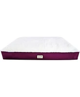 Armarkat M02HJH/Mb-xxl Double Extra Large Pet Bed Mat With Poly Fill Cushion And Removable Cover, In Ivory & Burgundy