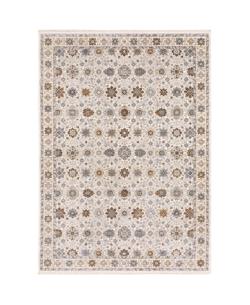 Oriental Weavers Maharaja 71W Ivory and Gold 5'3" x 7'6" Area Rug
