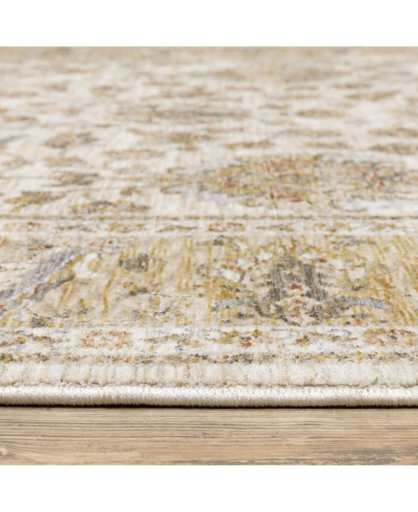 Oriental Weavers Maharaja 5091Z Ivory and Gold 6'7" x 9'6" Area Rug