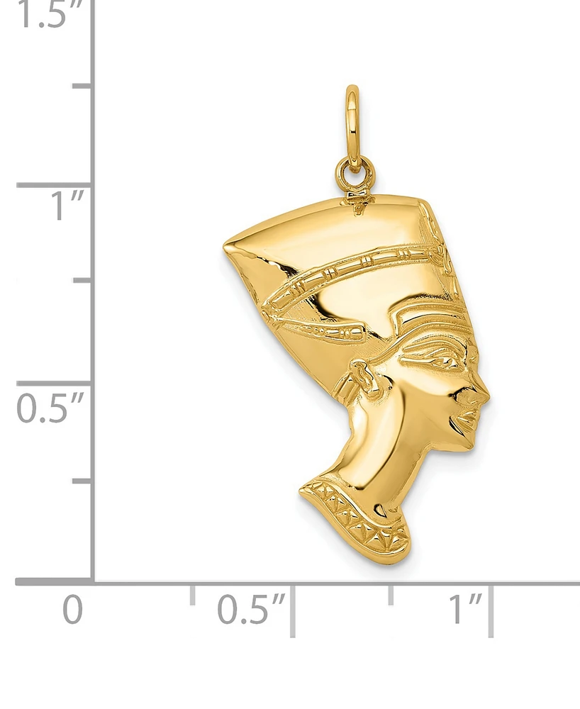 Nefertiti Charm Pendant in 14k Yellow Gold