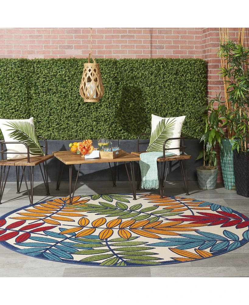 Nourison Home Aloha ALH18 Multi 7'10" Round Rug