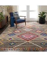 Closeout! Nourison Home Nomad NMD04 Aqua 8'10" x 12' Area Rug