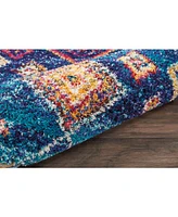 Closeout! Nourison Home Nomad NMD01 Red and Multi 7'10" x 10'6" Area Rug
