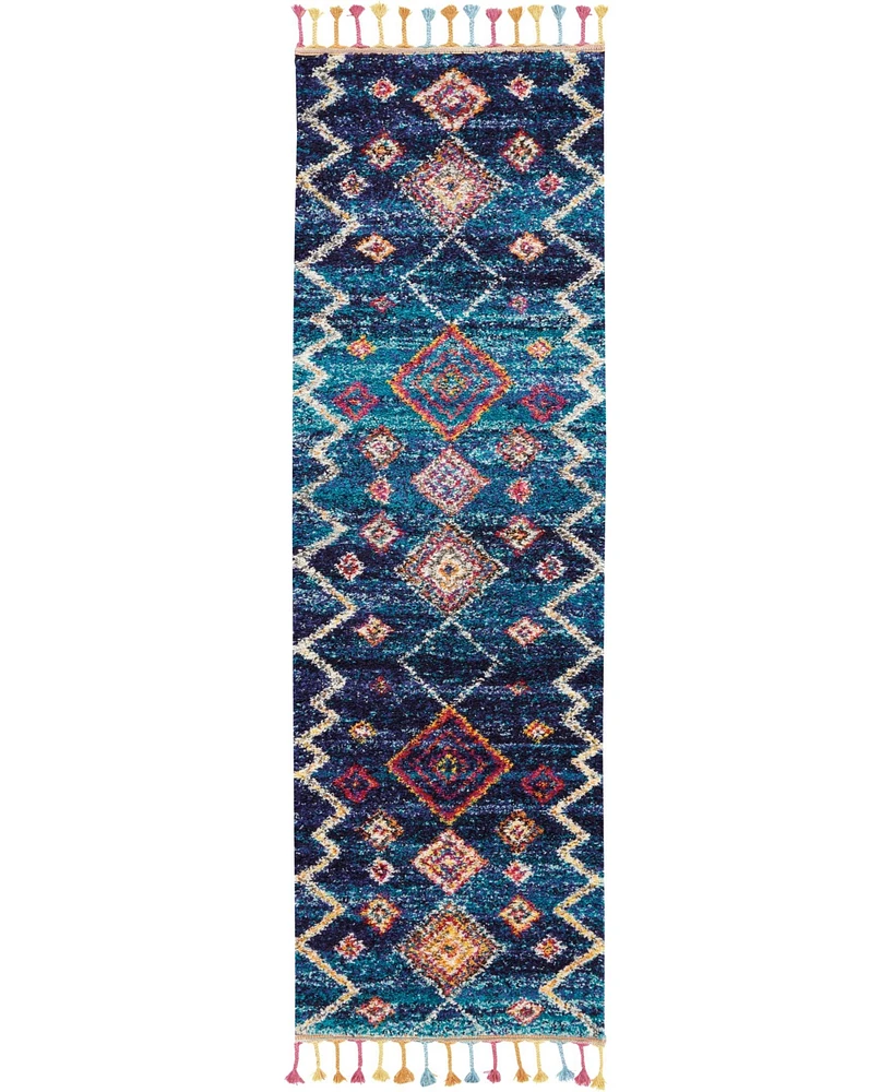 Closeout! Nourison Home Nomad NMD01 Red and Multi 7'10" x 10'6" Area Rug