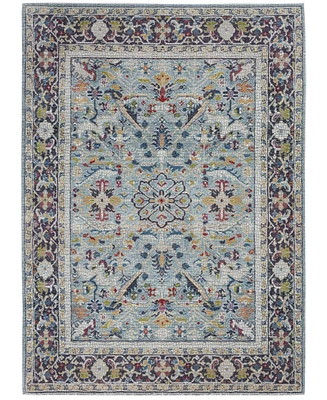 Nourison Home Ankara Global ANR14 Teal and Multi 7'10" x 9'10" Area Rug