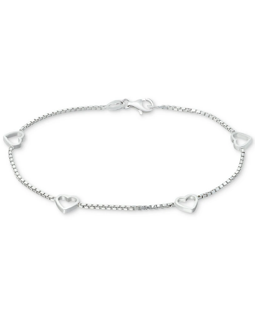 Giani Bernini Sterling Silver Bracelet, Open Heart Chain
