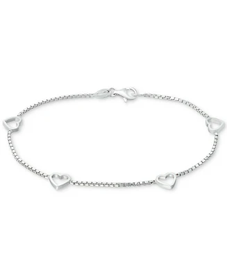 Giani Bernini Sterling Silver Bracelet, Open Heart Chain