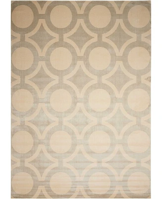 Nourison Home Luminance LUM01 Cream and Gray 7'6" x 10'6" Area Rug