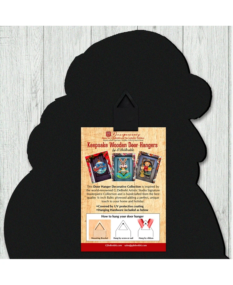 Designocracy by Susan Winget Woodland Playing Santa Wall and Door Decor