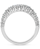 Diamond Multi-Row Crossover Statement Ring (1 ct. t.w.) Sterling Silver