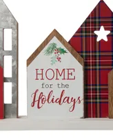 Glitzhome Metal and Wooden Christmas House Decor