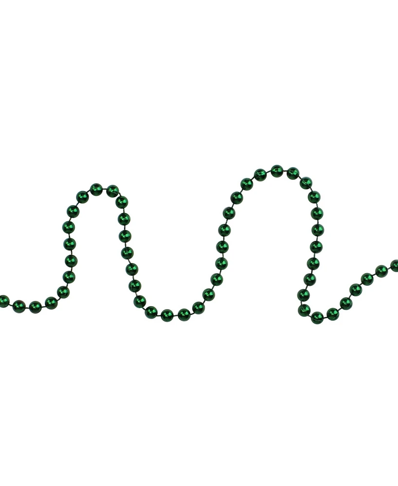 Northlight Emerald Shiny Metallic Faceted Beaded Christmas Garland
