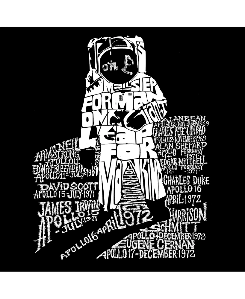 La Pop Art Men's Word Astronaut Crewneck Sweatshirt