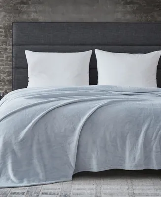 Kenneth Cole Reaction Solid Ultra Soft Plush Blanket