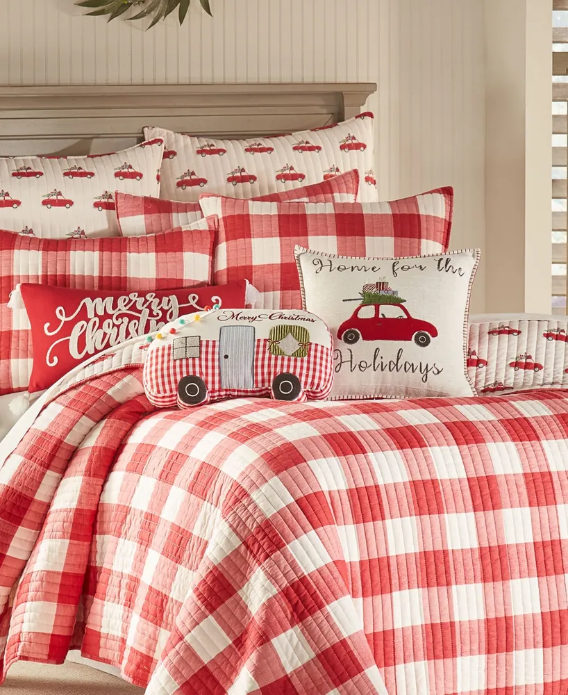 Levtex Christmas Road Trip Gingham 3-Pc. Quilt Set