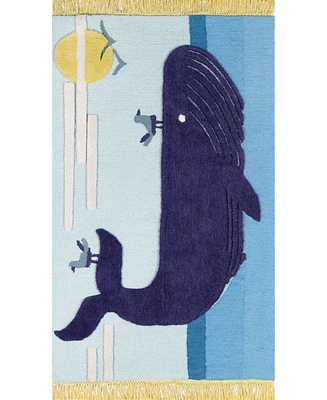 Momeni Atticus Atc-2 Blue 5' x 7' Area Rug