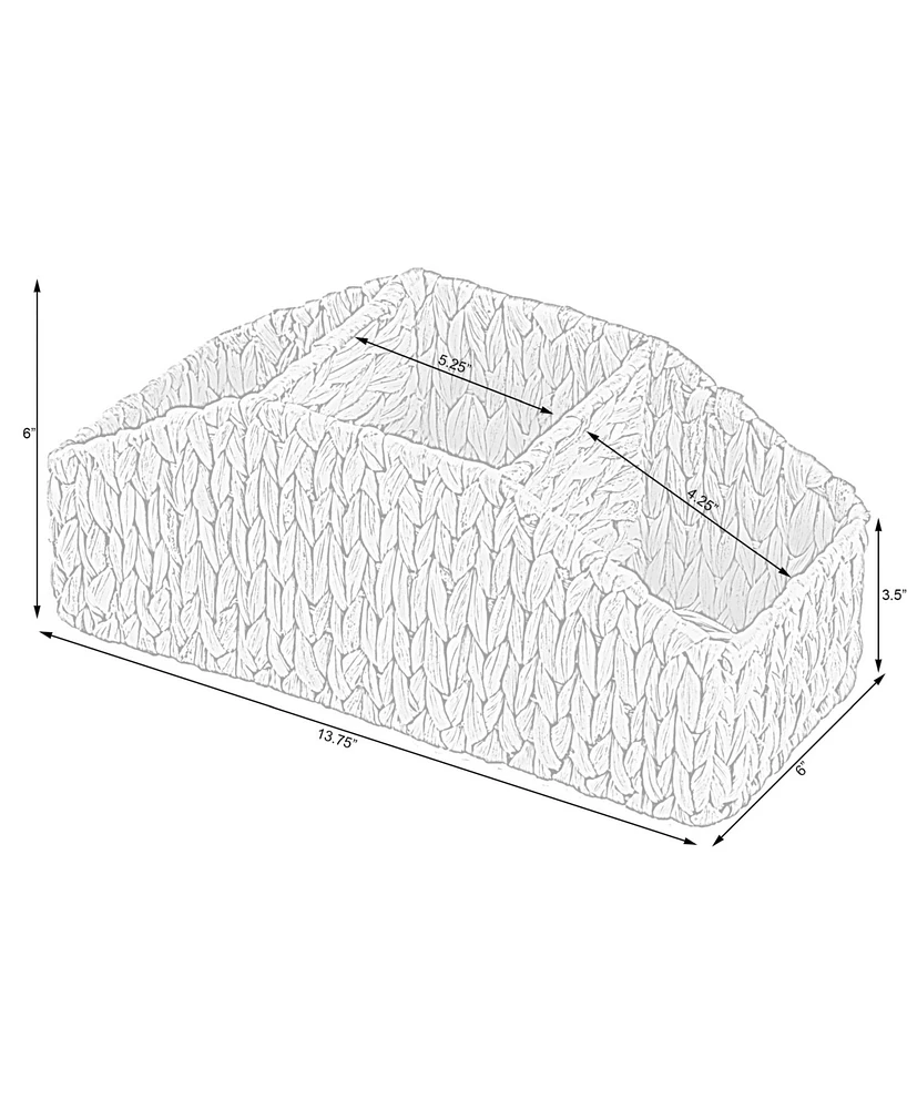 Vintiquewise Natural Water Hyacinth Storage Decorative Desk Organizer Caddy