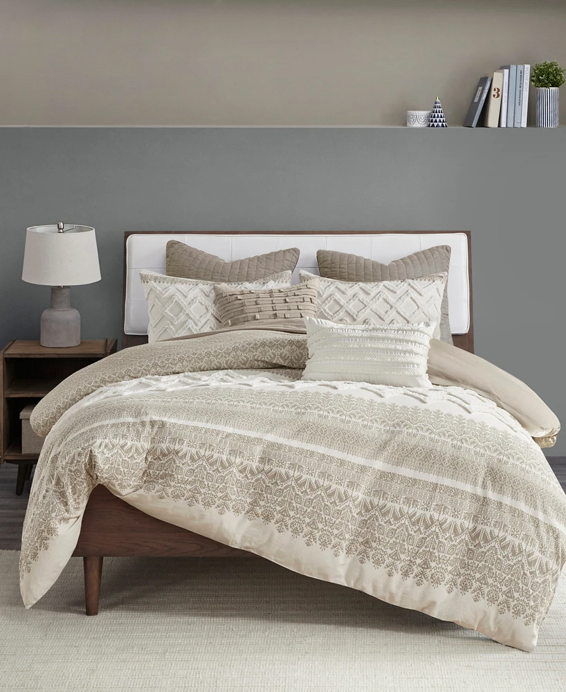 Ink+Ivy Mila Chenille 3-Pc. Duvet Cover Set, Full/Queen