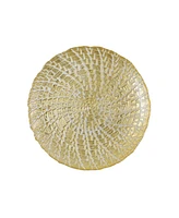 Vietri Rufolo Glass Gold Crocodile Small Cake Stand