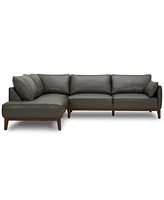 Jollene Leather 2-Pc. Sectional with Chaise, Created for Macy's