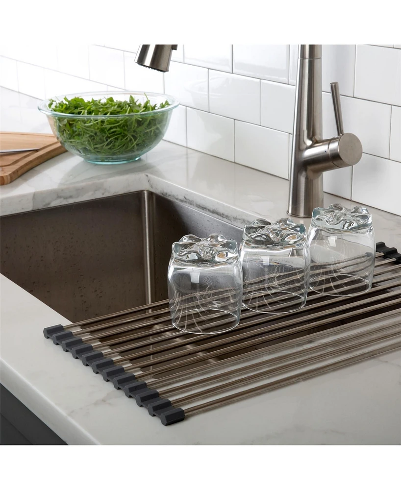 Kitchen Details Roll Up Over The Sink Drying Rack