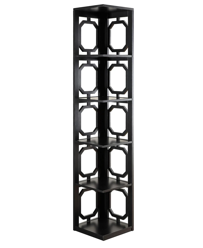Omega 5 Tier Corner Bookcase