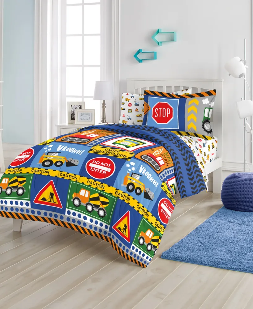 Dream Factory Kids Under Construction Comforter Set